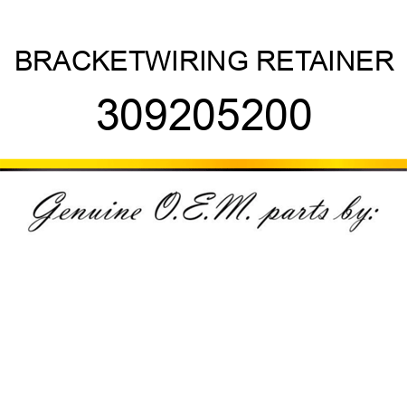 BRACKET,WIRING RETAINER 309205200