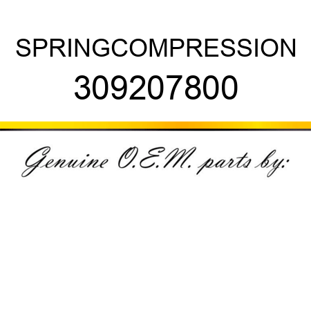 SPRING,COMPRESSION 309207800