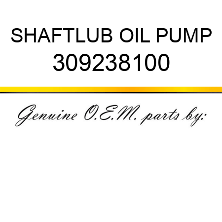 SHAFT,LUB OIL PUMP 309238100