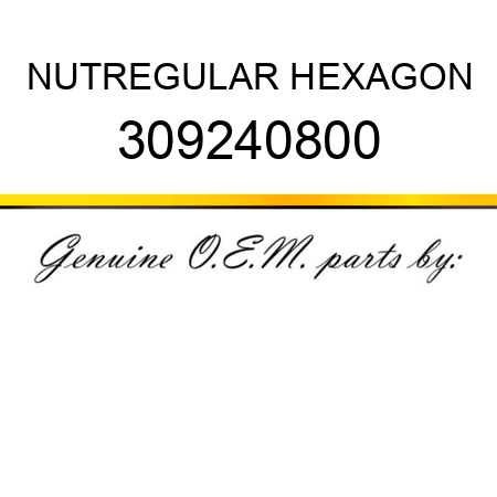 NUT,REGULAR HEXAGON 309240800