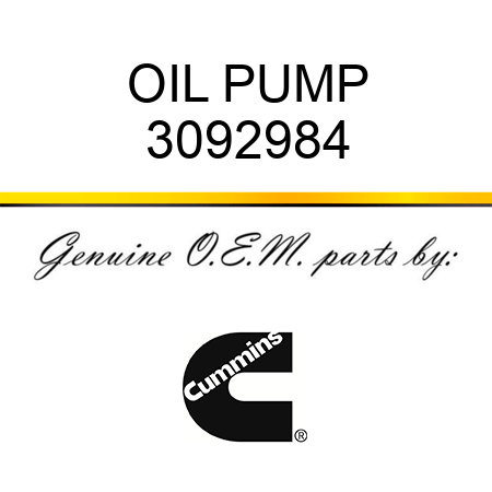 OIL PUMP 3092984