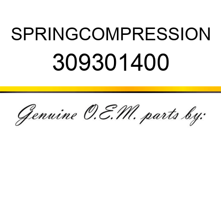 SPRING,COMPRESSION 309301400