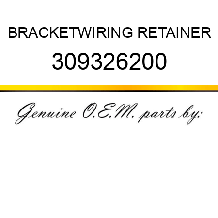 BRACKET,WIRING RETAINER 309326200