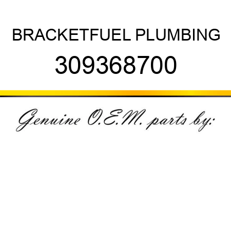 BRACKET,FUEL PLUMBING 309368700