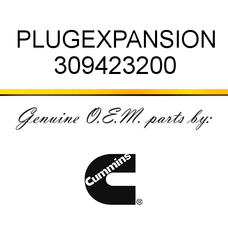 PLUG,EXPANSION 309423200