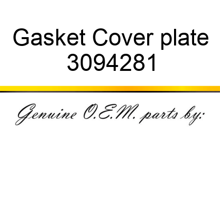 Gasket, Cover plate 3094281
