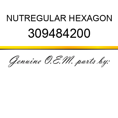 NUT,REGULAR HEXAGON 309484200