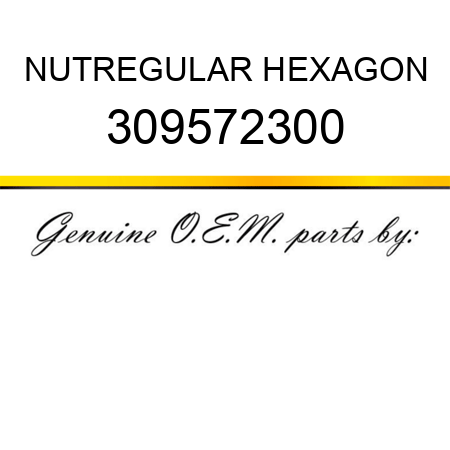 NUT,REGULAR HEXAGON 309572300