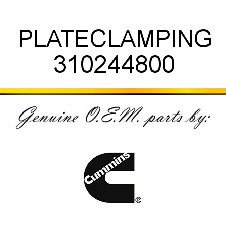 PLATE,CLAMPING 310244800
