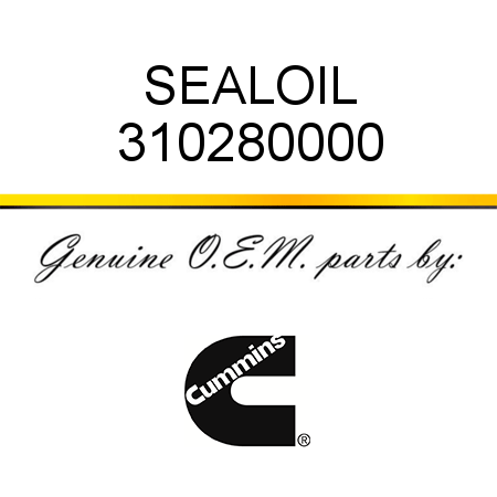 SEAL,OIL 310280000