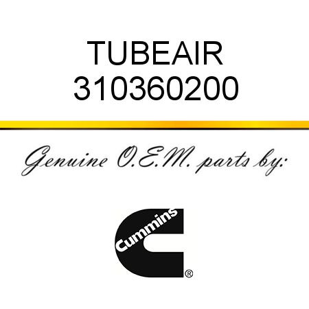 TUBE,AIR 310360200