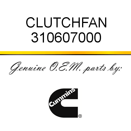 CLUTCH,FAN 310607000