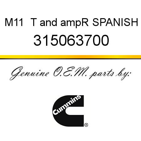 M11  T&ampR SPANISH 315063700