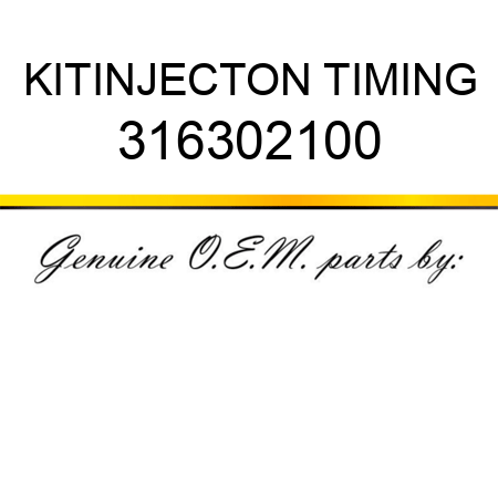 KIT,INJECTON TIMING 316302100