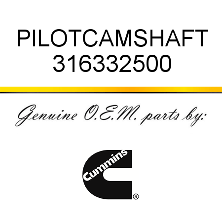 PILOT,CAMSHAFT 316332500