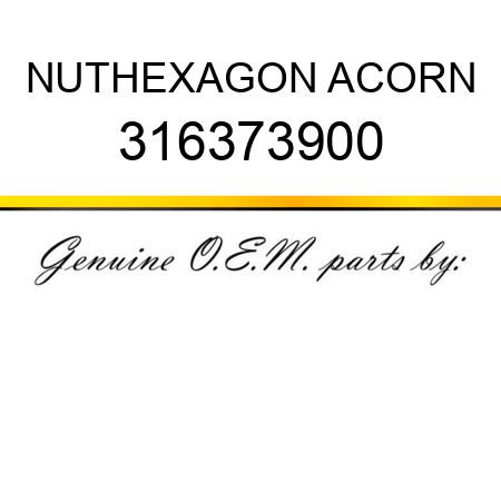 NUT,HEXAGON ACORN 316373900