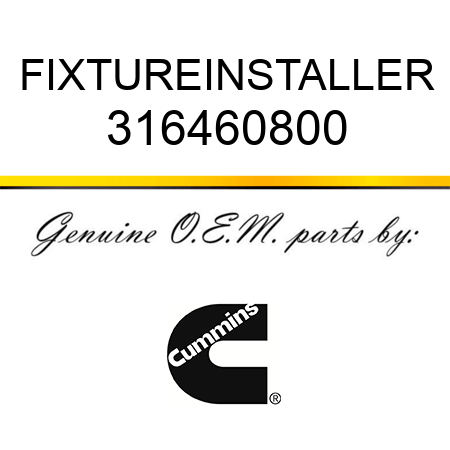 FIXTURE,INSTALLER 316460800