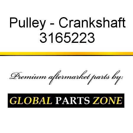 Pulley - Crankshaft 3165223