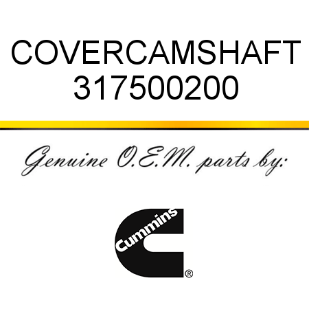 COVER,CAMSHAFT 317500200