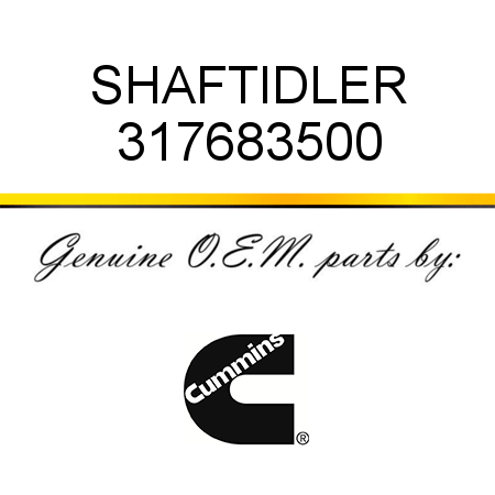 SHAFT,IDLER 317683500