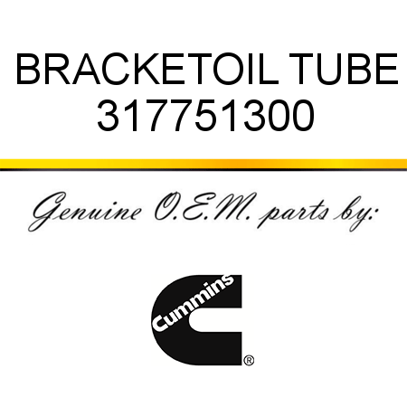 BRACKET,OIL TUBE 317751300