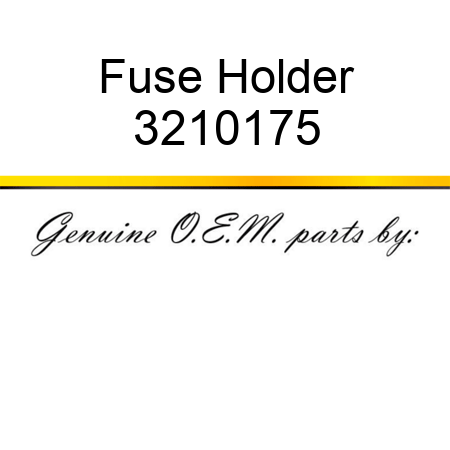 Fuse Holder 3210175