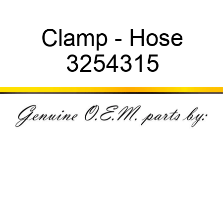 Clamp - Hose 3254315