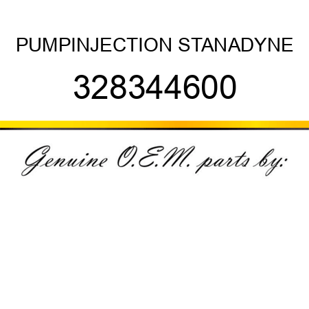 PUMP,INJECTION STANADYNE 328344600
