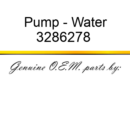 Pump - Water 3286278 
