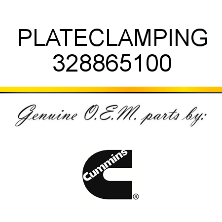 PLATE,CLAMPING 328865100