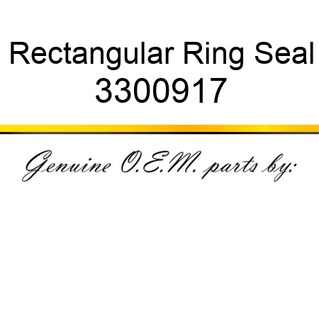 Rectangular Ring Seal 3300917