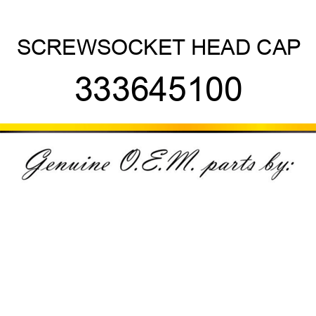 SCREW,SOCKET HEAD CAP 333645100