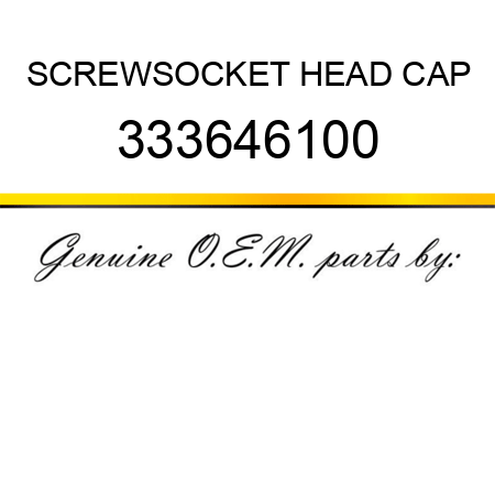 SCREW,SOCKET HEAD CAP 333646100