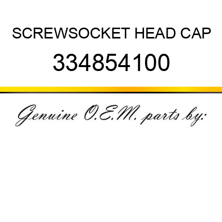 SCREW,SOCKET HEAD CAP 334854100