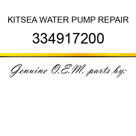 KIT,SEA WATER PUMP REPAIR 334917200