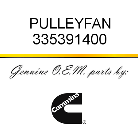 PULLEY,FAN 335391400