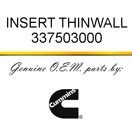 INSERT, THINWALL 337503000