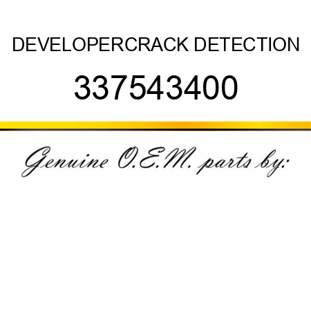 DEVELOPER,CRACK DETECTION 337543400