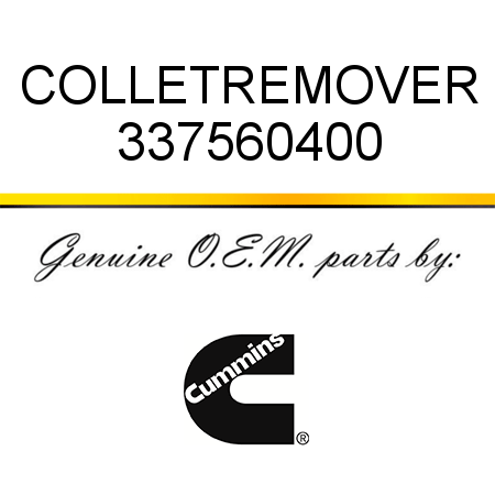 COLLET,REMOVER 337560400