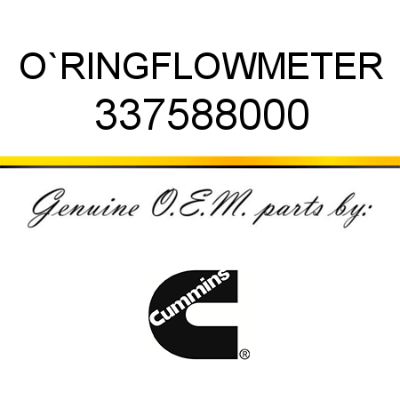 O`RING,FLOWMETER 337588000