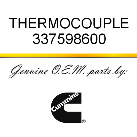 THERMOCOUPLE 337598600