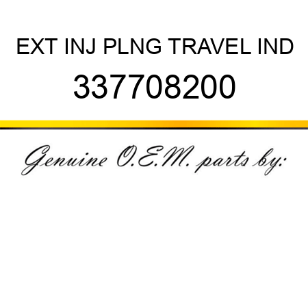 EXT, INJ PLNG TRAVEL IND 337708200