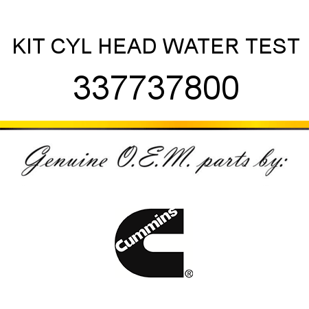 KIT, CYL HEAD WATER TEST 337737800