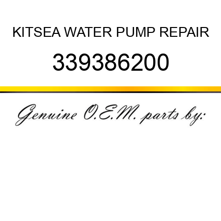 KIT,SEA WATER PUMP REPAIR 339386200