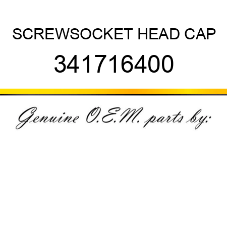 SCREW,SOCKET HEAD CAP 341716400