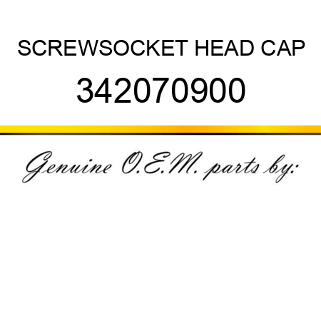 SCREW,SOCKET HEAD CAP 342070900