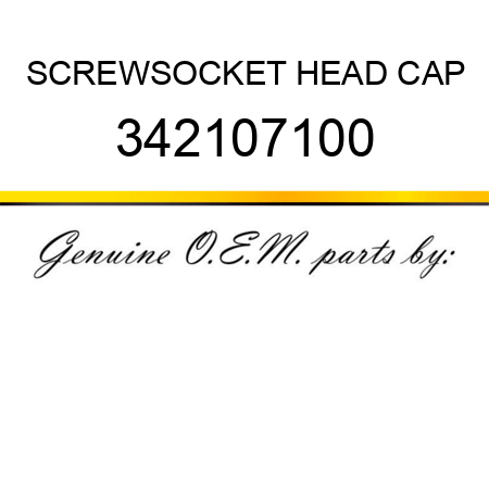 SCREW,SOCKET HEAD CAP 342107100