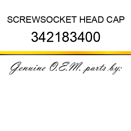 SCREW,SOCKET HEAD CAP 342183400