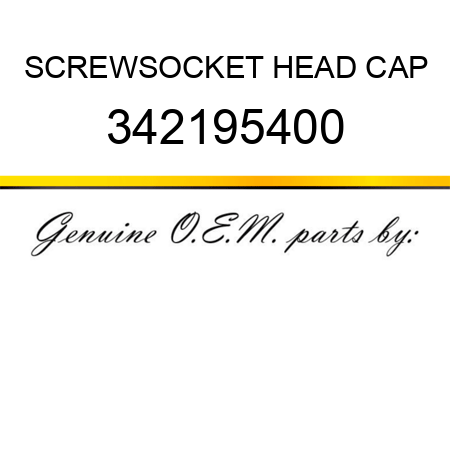 SCREW,SOCKET HEAD CAP 342195400