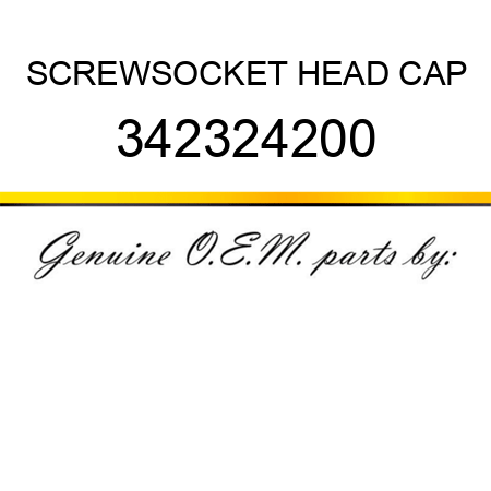 SCREW,SOCKET HEAD CAP 342324200